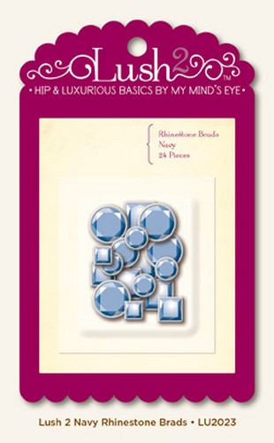 My Minds Eye - Lush Navy Rhinestone Brads