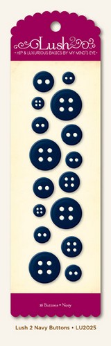 My Minds Eye - Lush Navy Buttons