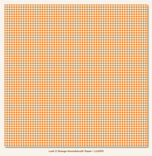 My Minds Eye - Lush Orange Houndstooth Paper