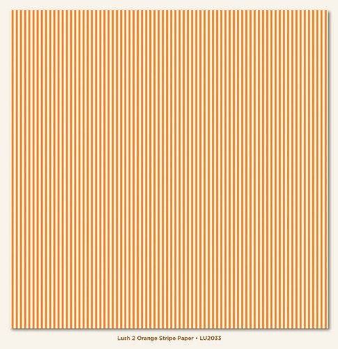 My Minds Eye - Lush Orange Stripe Paper