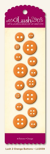 My Minds Eye - Lush Orange Buttons
