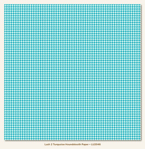 My Minds Eye - Lush - Turquoise - Houndstooth Paper