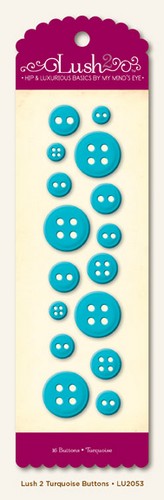 My Minds Eye - Lush - Turquoise - Buttons