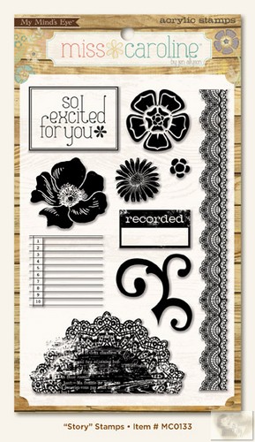 My Minds Eye - Miss Caroline - Fiddlesticks - Story Stamps