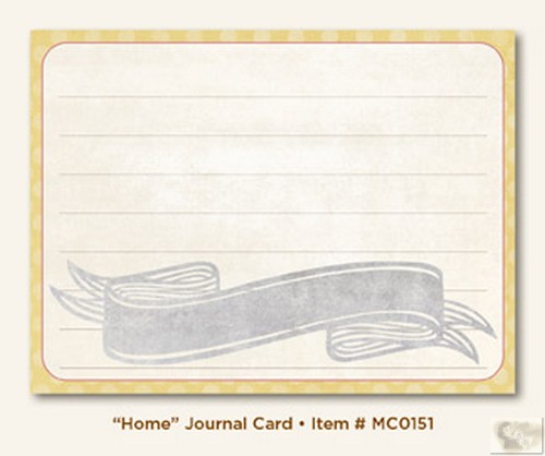 My Minds Eye - Miss Caroline - Fiddlesticks - Home Journal Card