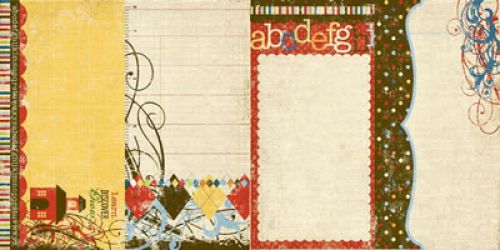 Simple Stories by Memory Works - Elementary - 6x12 Page Elements 12x12 Double Sided Patterned Paper