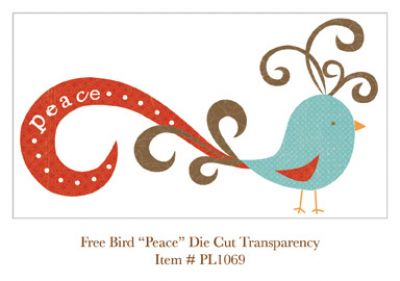 My Minds Eye - Penny Lane - Free Bird - Peace  -  Die Cut (transparency)