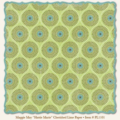 My Minds Eye - Penny Lane - Maggie May - Hattie Marie Cherished Lime Paper (die-cut)