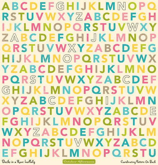 October Afternoon - Ducks in a Row - Pattern Paper - Lullaby