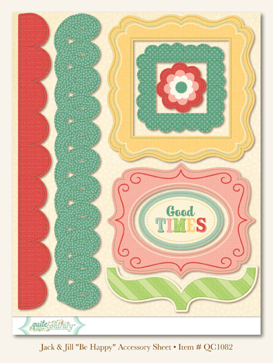 My Minds Eye - Quite Contrary - Jack & Jill  -"Be Happy" Accessory Sheet