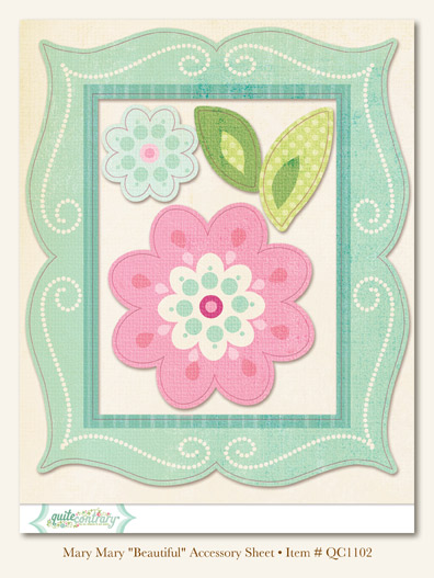 My Minds Eye - Quite Contrary - Mary Mary -"Beautiful" Accessory Sheet