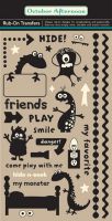October Afternoon - Night Light - Rub-ons - Under My Bed (Black & Cream)