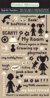 October Afternoon - Night Light -Rub-ons - My Room (Black & Cream)