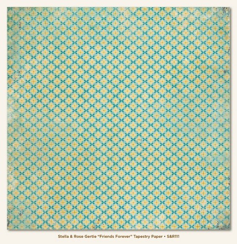 My Minds Eye - Stella and Rose - Gertie - "Friends Forever" Tapestry Paper
