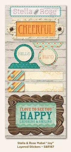 My Minds Eye - Stella and Rose - Mabel - "Joy" Layered Stickers