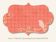 My Minds Eye - So Sophie - Clever - "Celebrate" Journaling Card