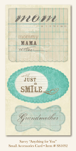 My Minds Eye - So Sophie - Savvy - "Anything for You" Accessories Small Card