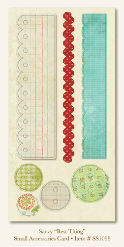 My Minds Eye - So Sophie - Savvy - "Best Thing" Accessories Small Card