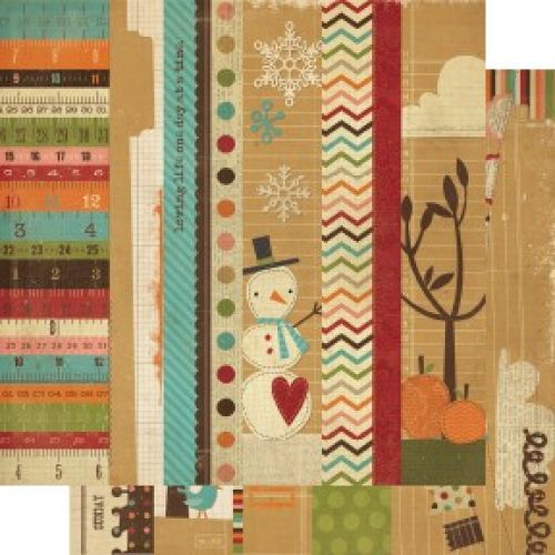 Simple Stories - Year-O-Graphy - 2x12 Borders & 4x12 Title Strip Elements