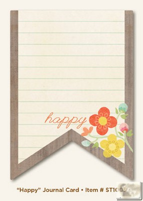 My Minds Eye - The Sweetest Thing - Tangerine - Happy Journal Card