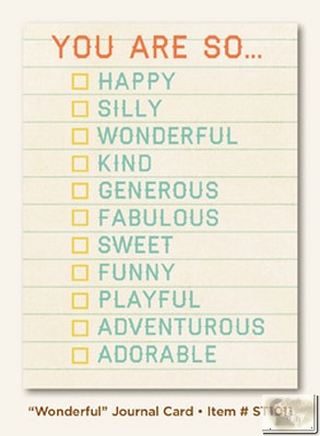 My Minds Eye - The Sweetest Thing - Tangerine - Wonderful Journal Card