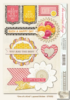 My Minds Eye - The Sweetest Thing - Honey - One of a Kind Layered Sticker
