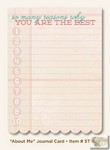 My Minds Eye - The Sweetest Thing - Lavender - About Me Journal Card