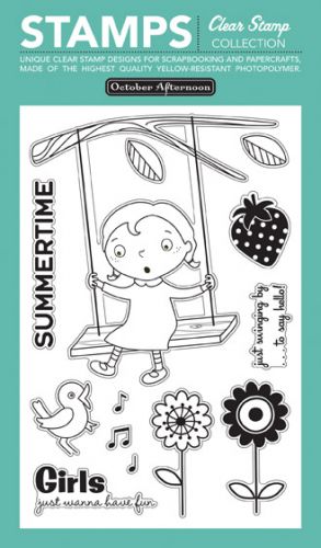 October Afternoon - Fly a Kite - Clear Stamps - (4"x6")