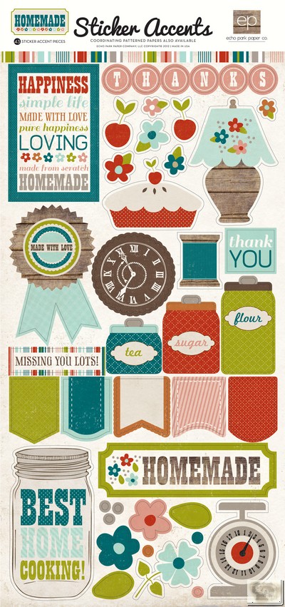 Echo Park - EP Mini Themes - Homemade - Sticker Accents