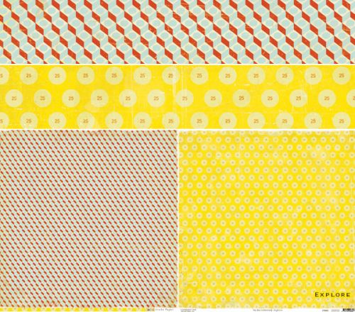 Crate Paper - Toy Box - Explore 12x12 Double Sided Patterned Paper