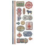 We R Memory Keepers - Vintage T Embossed Sticker