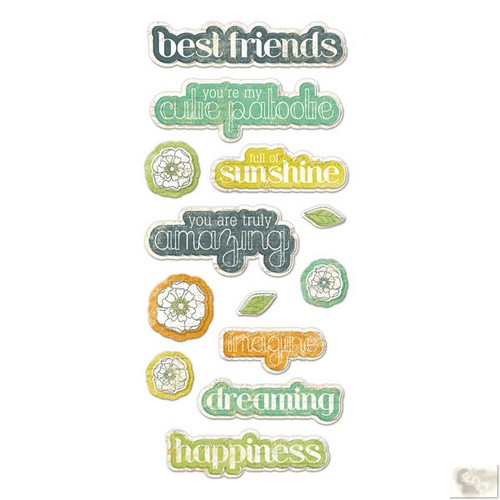 We R Memory Keepers - Good Day Sunshine Layered Chipboard Wrds