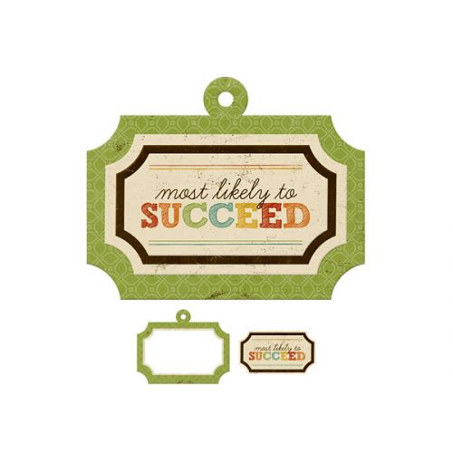 We R Memory Keepers - Hall Pass - 2 Piece Die Cut Tag - Succeed