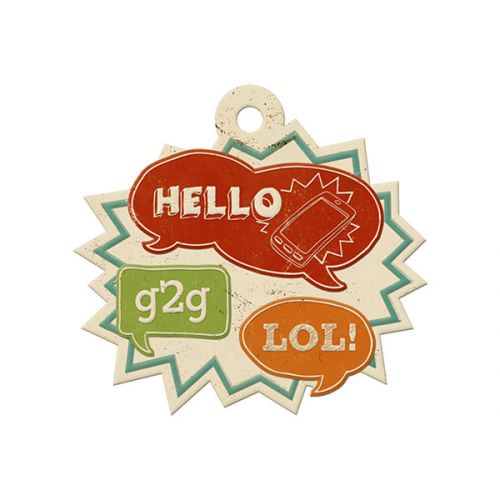 We R Memory Keepers - Hall Pass - Die Cut Tag - Hello