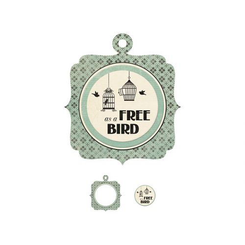 We R Memory Keepers - Antique Chic - 2 Piece Die Cut Tag - Free