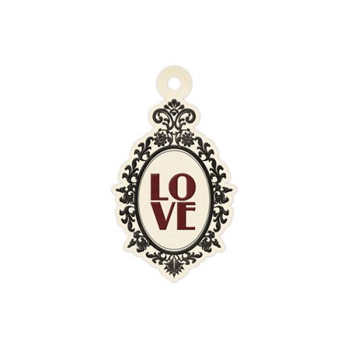 We R Memory Keepers - Antique Chic - Die Cut Tag - Love